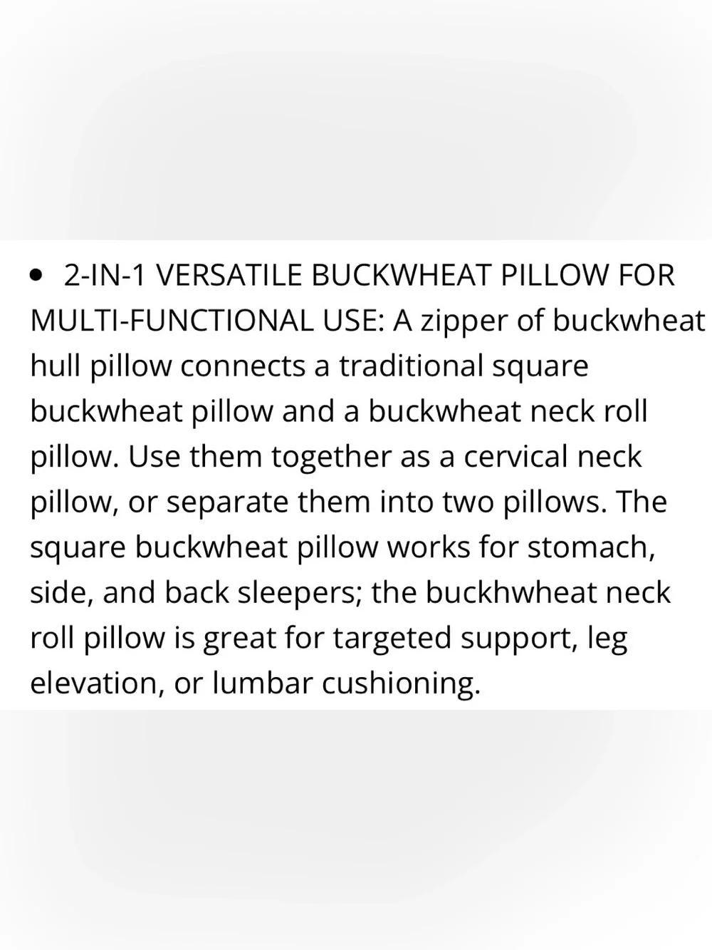 Buckwheat Pillow for Head Neck Shoulder Pain